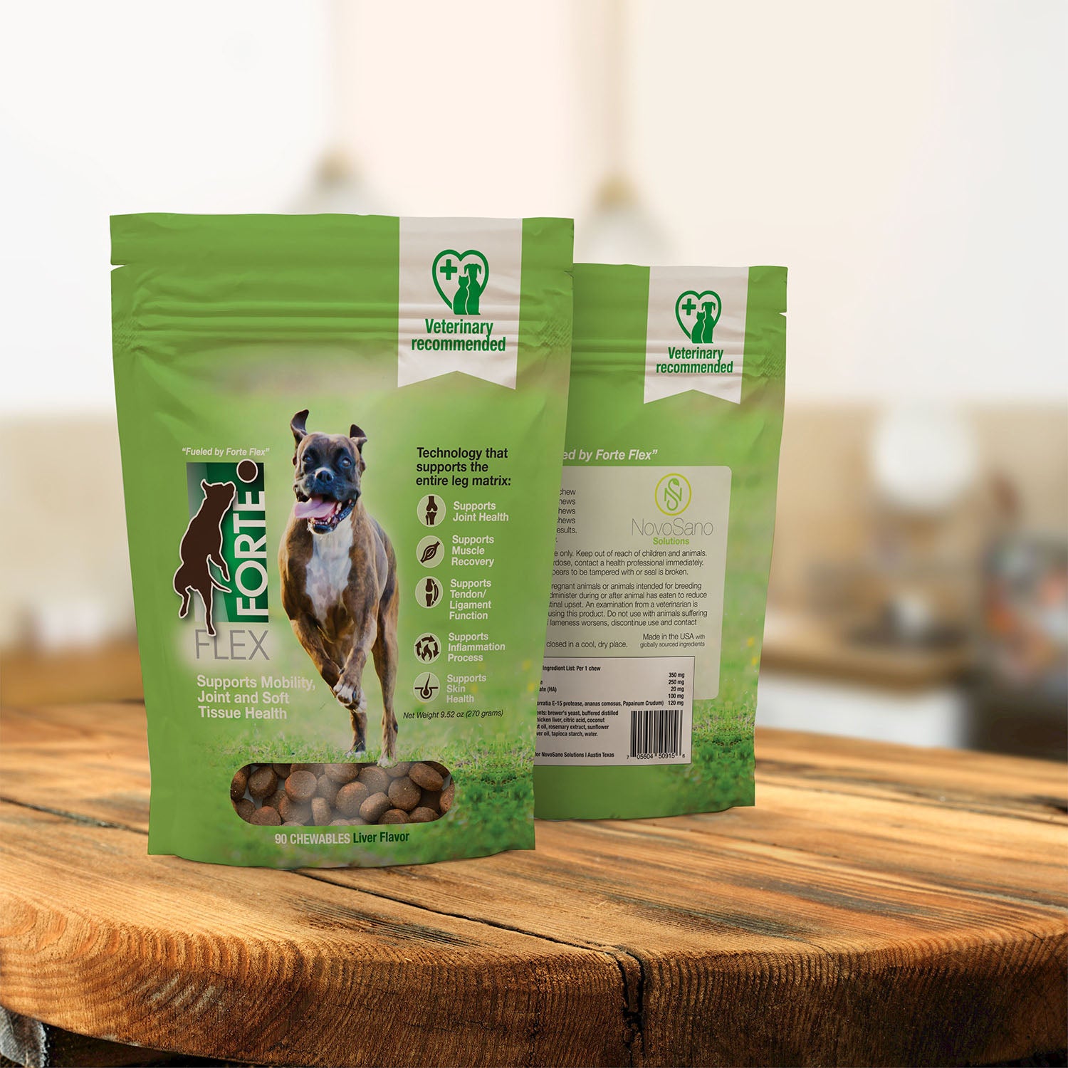 dog joint and soft tissue supplement Forte Flex K9 bag
