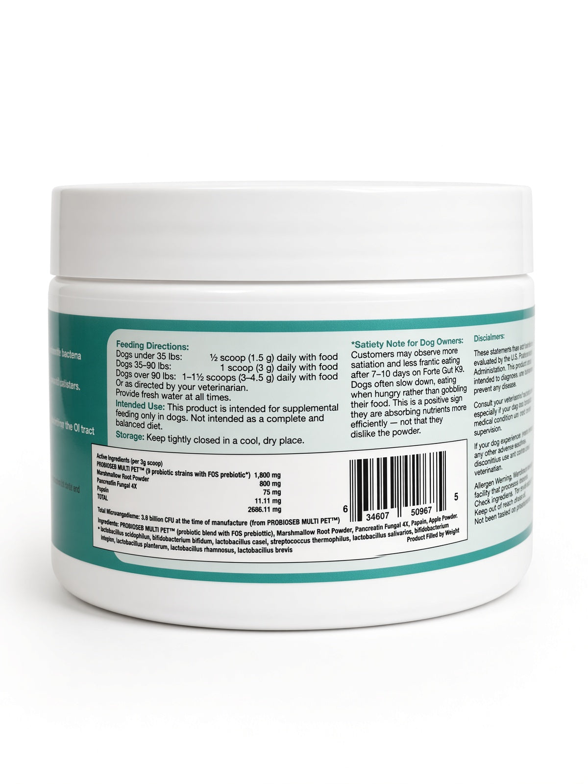 Forte Gut K9 Powder – 3-in-1 Gut Support for Dogs