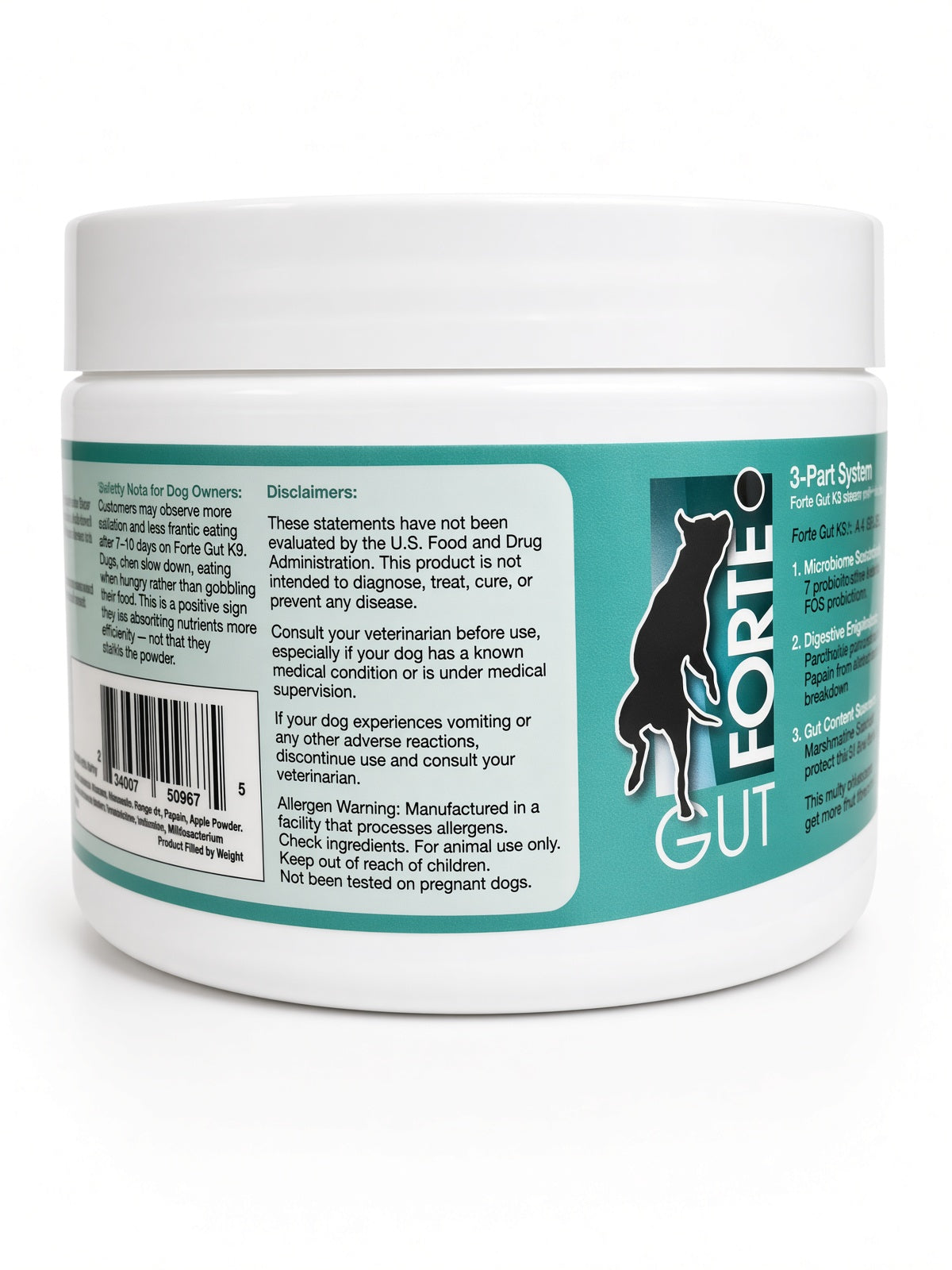 Forte Gut K9 Powder – 3-in-1 Gut Support for Dogs